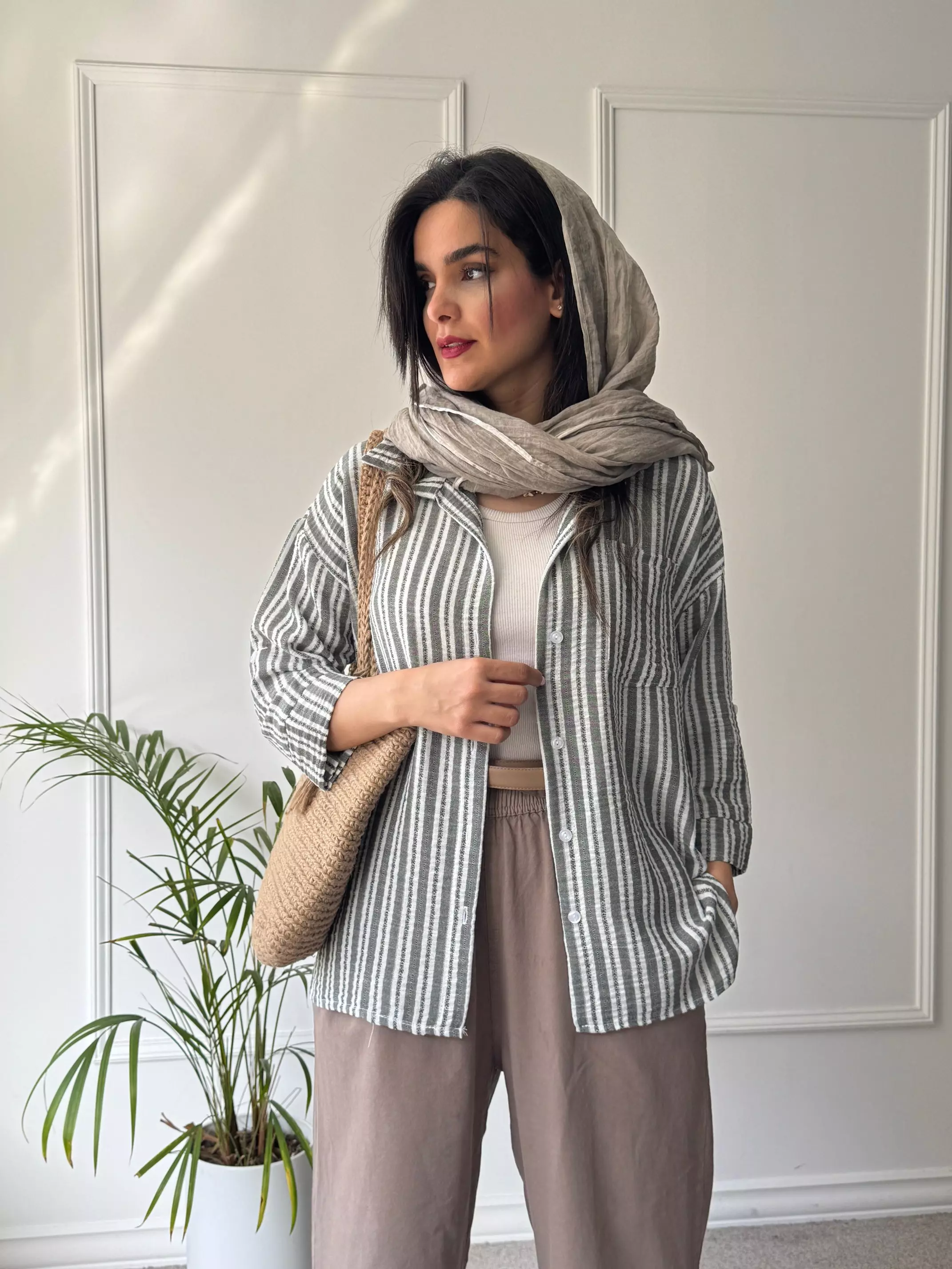 مانتو شومیزی راه راه یاس